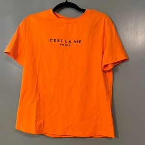 Orange. Casual t shirt